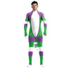CosplayBoys Combinaison Cosplay Cartoon Blanc-Vert-Violet